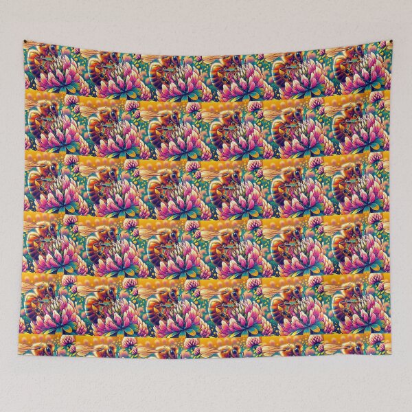 Item preview, Honey bee on clover  designed and sold by Catherine Harrison.