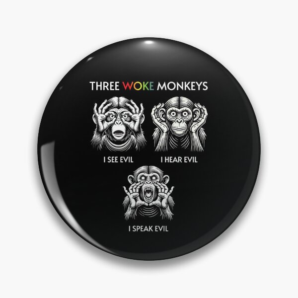 Item preview, Three Woke Monkeys Political Parody designed and sold by Me-Meme.