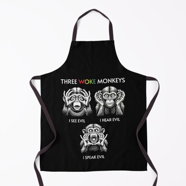 Item preview, Three Woke Monkeys Political Parody designed and sold by Me-Meme.