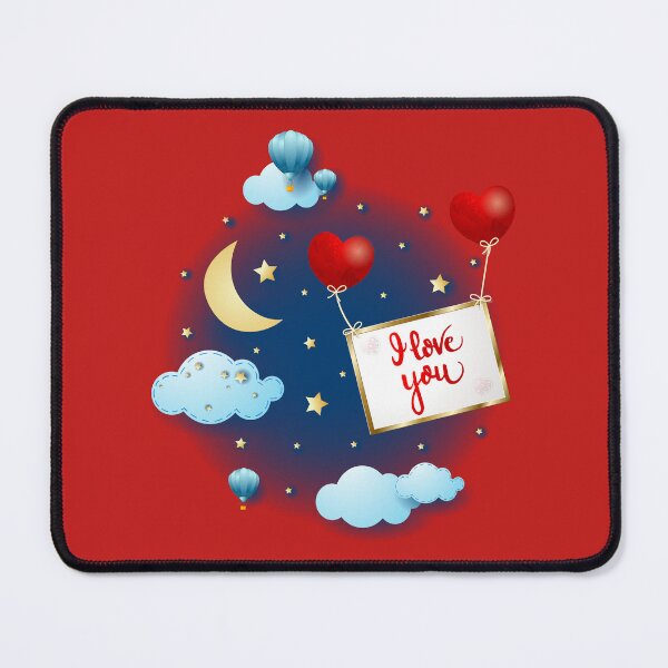 Item preview, I love you, flying hearts at night designed and sold by LuisaVenturoli.
