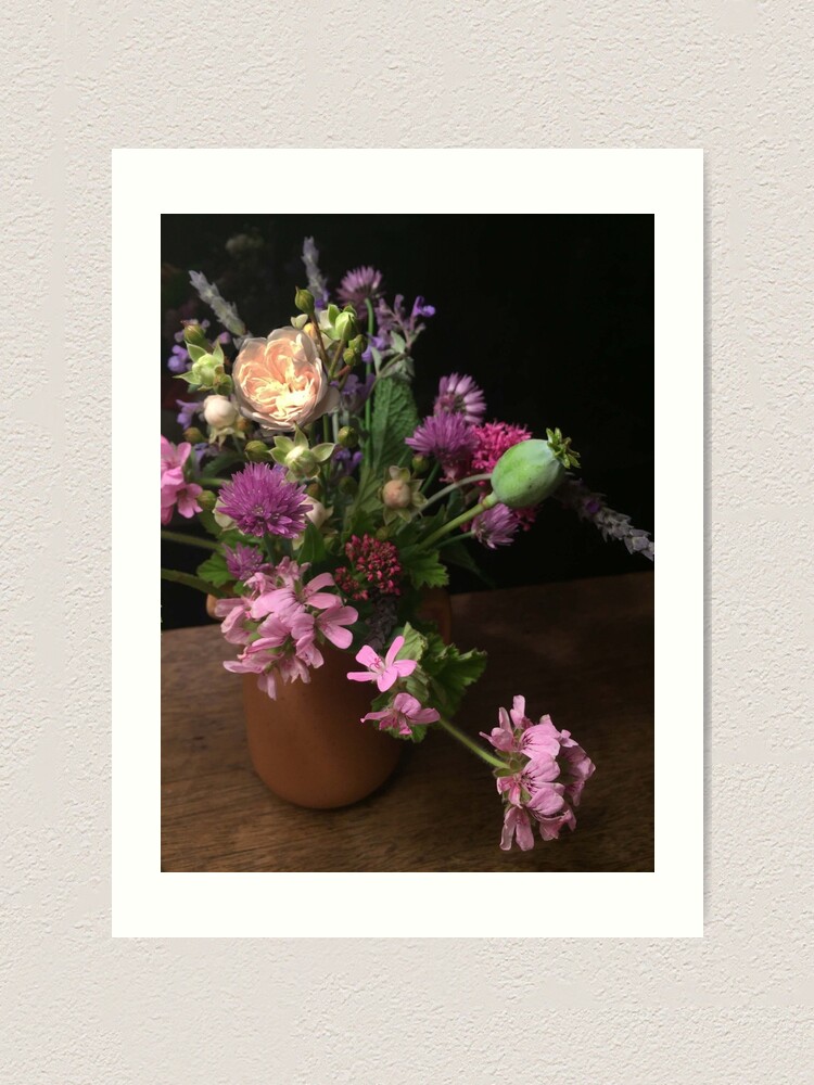 Alternate view of Garden Bouquet By Night Art Print