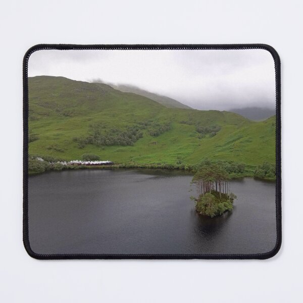 Item preview, Steam train passing Dumbledore's island designed and sold by Random Railways.