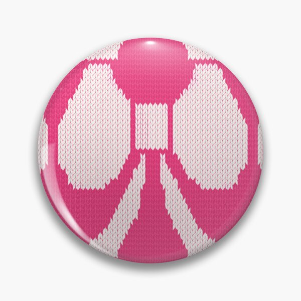 Item preview, Knit White Bow on Pink Background Hand Drawn designed and sold by Victoria Rose.