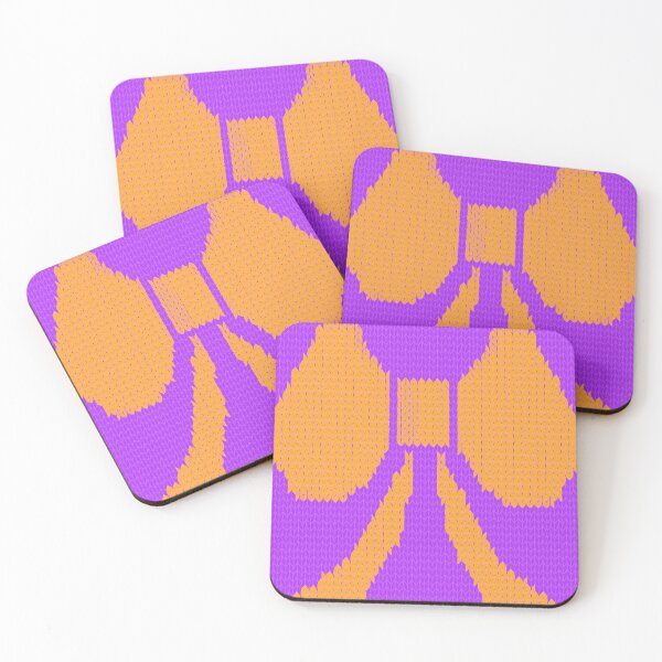 Item preview, Knit Yellow Bow on Purple Background Hand Drawn designed and sold by Victoria Rose.