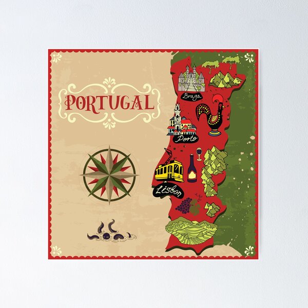 Item preview, map of portugal designed and sold by skalihm.