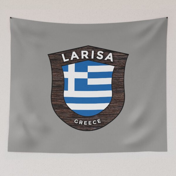 Item preview, Larisa Greece Emblem Flag designed and sold by World Designs.