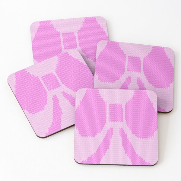 Item preview, Knit Pink Bow on Pink Background Hand Drawn designed and sold by Victoria Rose.