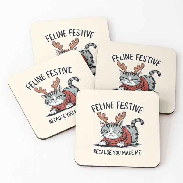 Item preview, Feline Festive Because You Made Me Christmas Cat designed and sold by Dream-Fab.