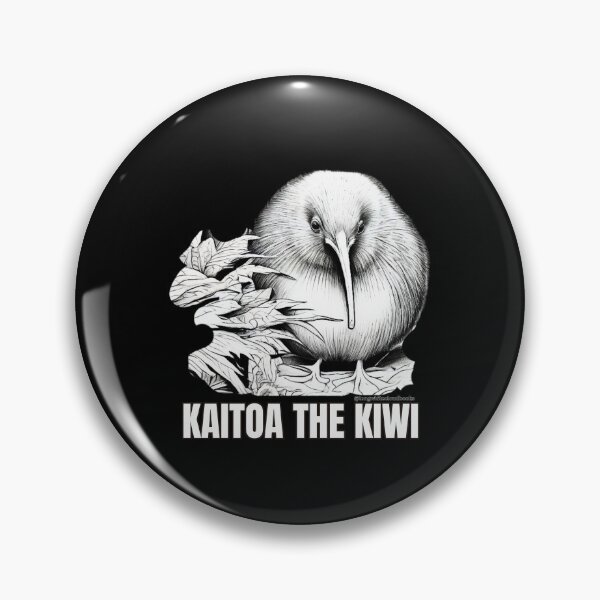 Item preview, Kaitoa the Kiwi black and white designed and sold by LWCBooks.
