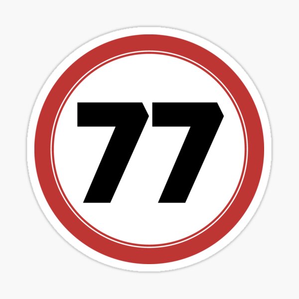 Aperçu de l'œuvre Limite de vitesse à 77, joyeux 77 ans anniversaire créée et vendue par Wolagno.