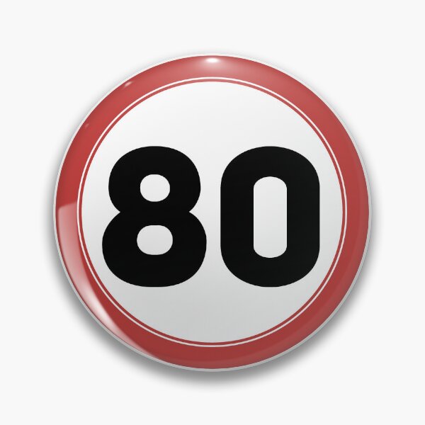Item preview, Speed limit 80, happy 80th birthday designed and sold by Wolagno.