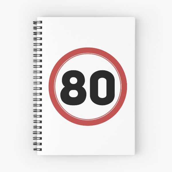 Item preview, Speed limit 80, happy 80th birthday designed and sold by Wolagno.