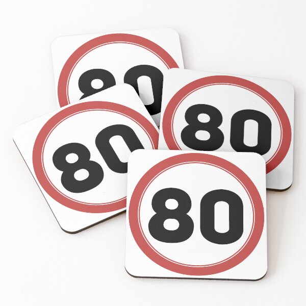 Item preview, Speed limit 80, happy 80th birthday designed and sold by Wolagno.