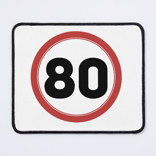 Item preview, Speed limit 80, happy 80th birthday designed and sold by Wolagno.