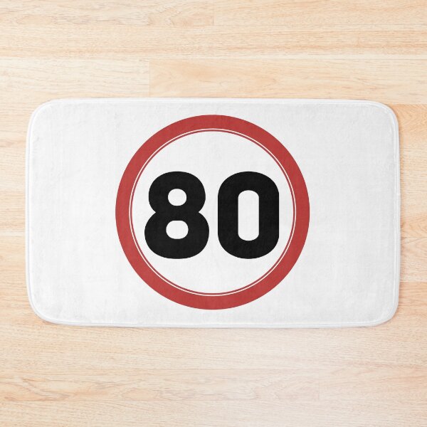 Item preview, Speed limit 80, happy 80th birthday designed and sold by Wolagno.