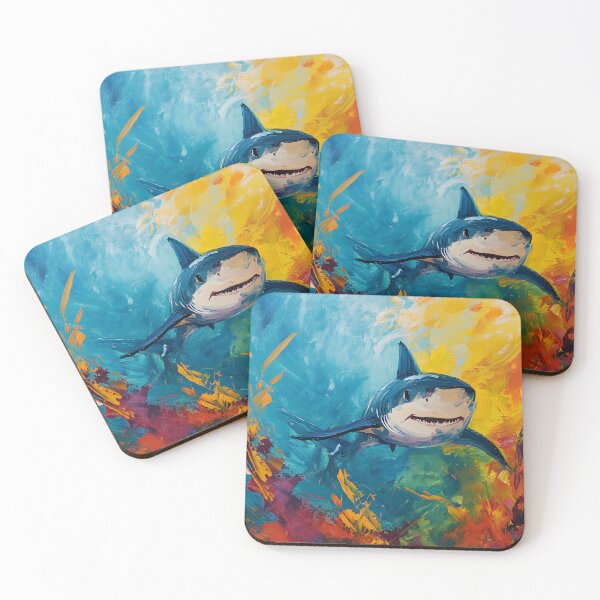 Item preview, Colored shark designed and sold by Naturapassion.