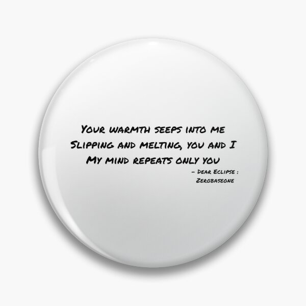 Item preview, Dear Eclipse By Zerobaseone Lyrics designed and sold by ArtRaftPro.