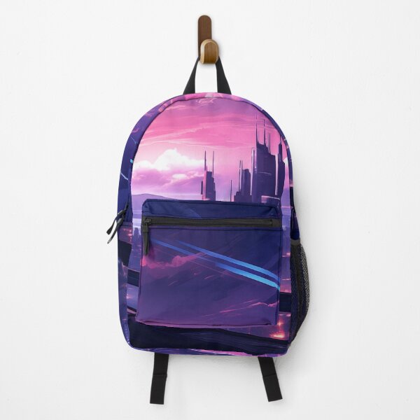 Item preview, Futuristic Cyberpunk Skyline at Dusk designed and sold by GreenInkXpress.