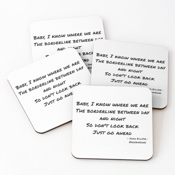 Item preview, Dear Eclipse By Zerobaseone Lyrics designed and sold by ArtRaftPro.