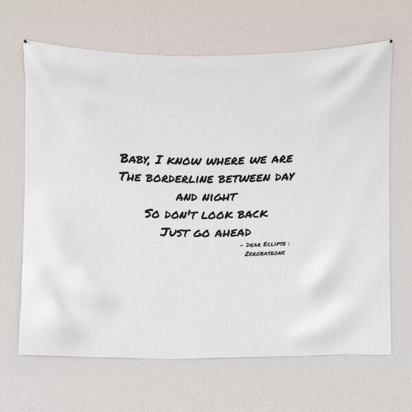 Item preview, Dear Eclipse By Zerobaseone Lyrics designed and sold by ArtRaftPro.