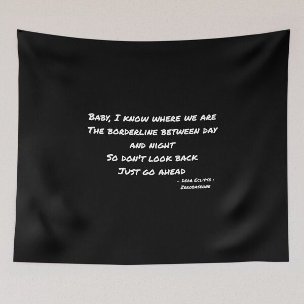 Item preview, Dear Eclipse By Zerobaseone Lyrics designed and sold by ArtRaftPro.