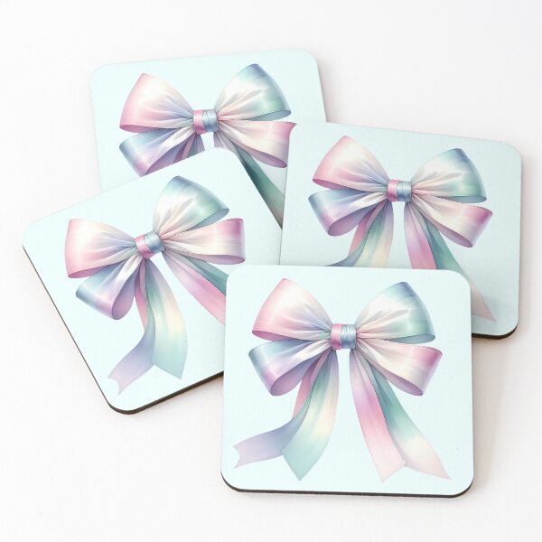 Item preview, pastel pink blue green ribbon bow designed and sold by MoonMonkeyNbear.