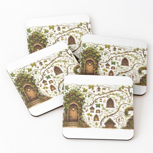 Item preview, Whimsical Fairy Door in Enchanted Forest designed and sold by TeslaSt0re.