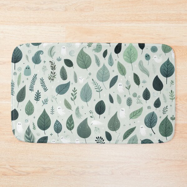Item preview, Whimsical Ghostly Leaf Pattern designed and sold by TeslaSt0re.