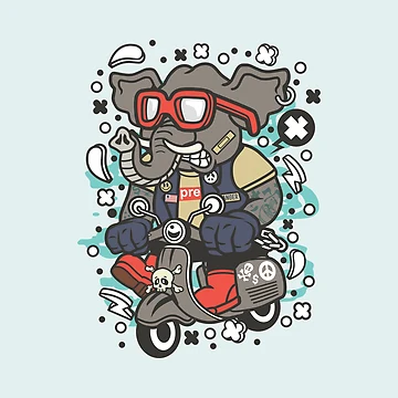 Artwork thumbnail, Elephant Rider by Fanverse Merchandise