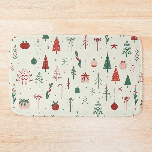 Item preview, Scandinavian Holiday Forest, Minimalistic Merry Christmas Pattern, Whimsical Winter Wonderland Art Print, Holiday Cheer Charm Poster designed and sold by Kintsugi99.