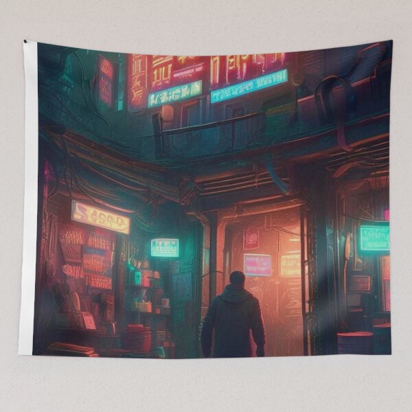 Item preview, Cyberpunk Shop - Sci Fi Art concept designed and sold by Delerat7.
