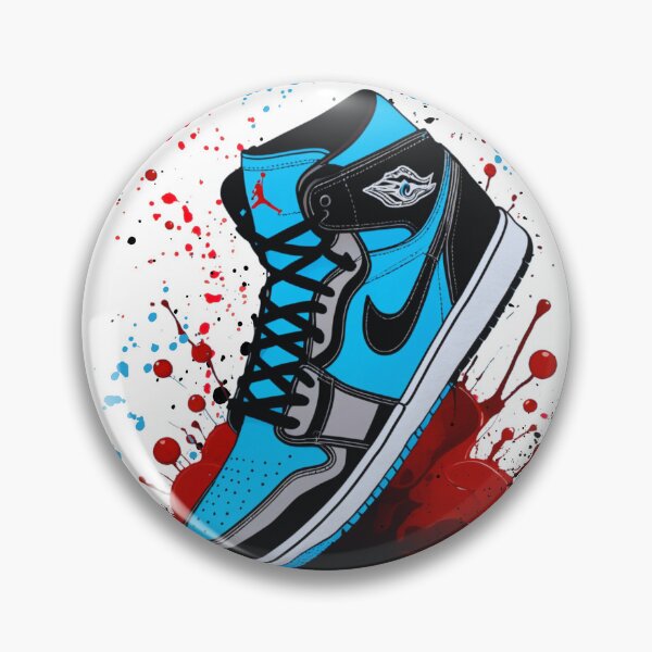 Item preview, Vibrant Blue High-Top Sneaker Art with Splatter Effect designed and sold by PRIME4YOU.