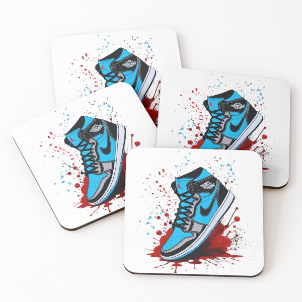 Item preview, Vibrant Blue High-Top Sneaker Art with Splatter Effect designed and sold by PRIME4YOU.