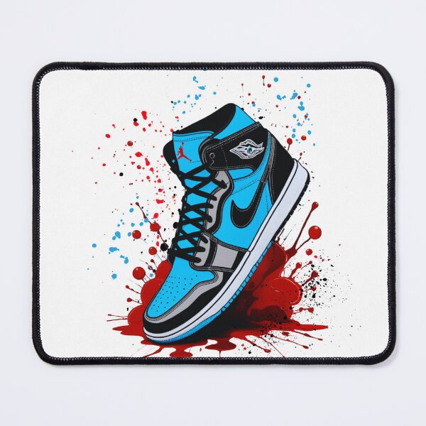 Item preview, Vibrant Blue High-Top Sneaker Art with Splatter Effect designed and sold by PRIME4YOU.