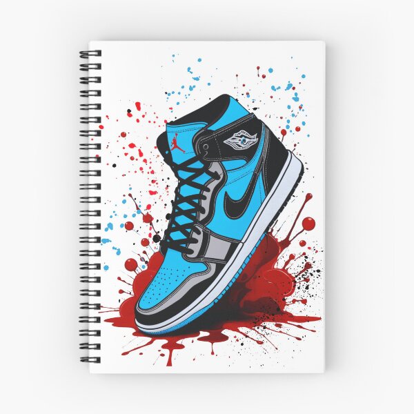 Item preview, Vibrant Blue High-Top Sneaker Art with Splatter Effect designed and sold by PRIME4YOU.