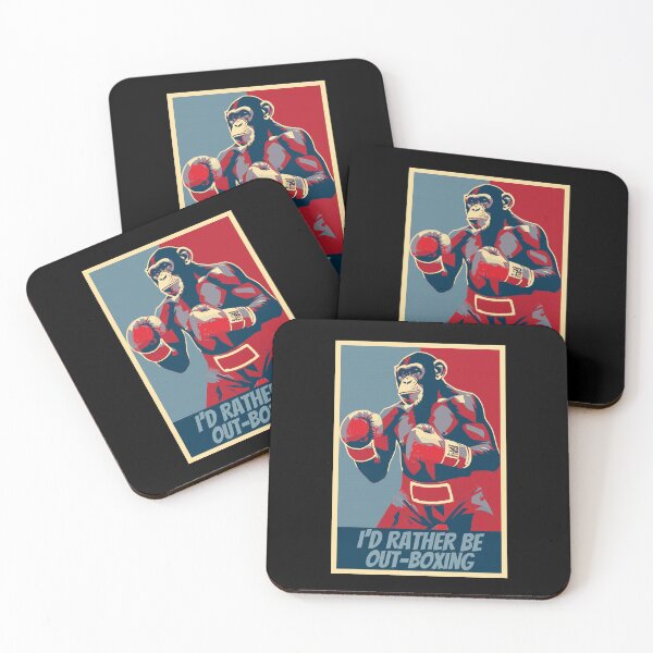 Item preview, I'd Rather Be Out-Boxing Boxing Chimpanzee Hope designed and sold by TrueArtsStore.
