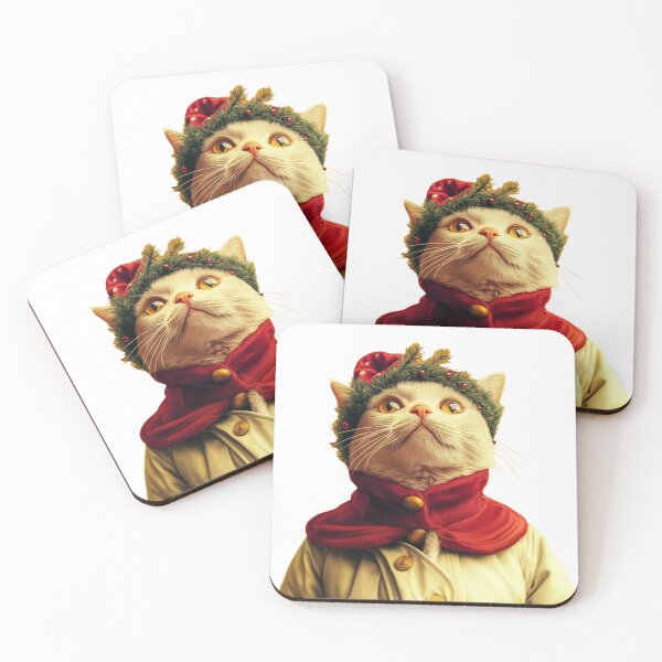 Artikelvorschau, Santa Cat klassisches T-Shirt entworfen und verkauft von PixcelStudioB.