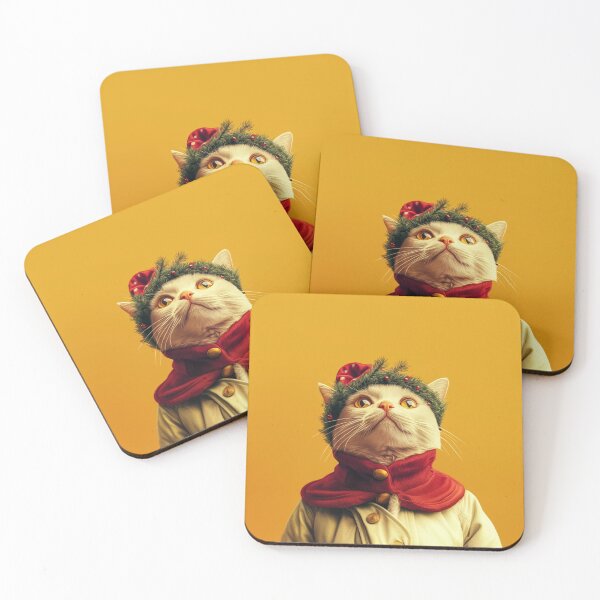 Artikelvorschau, Santa Cat klassisches T-Shirt entworfen und verkauft von PixcelStudioB.