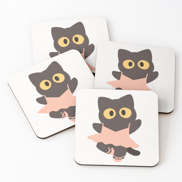 Item preview, little black kitty doing ballet designed and sold by fluffybutton.
