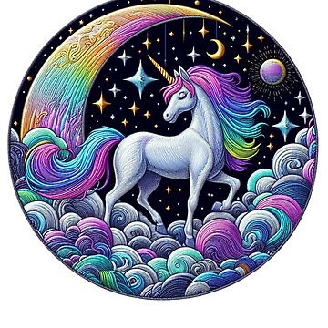 Artwork thumbnail, Magical Rainbow Unicorn: Dreams Come True by mi33x