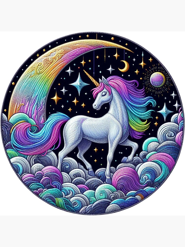 Thumbnail 3 of 3, Magnet, Magical Rainbow Unicorn: Dreams Come True designed and sold by mi33x.