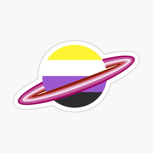 Agender Lesbian Pride Planet Sticker For Sale By Apollojj Redbubble