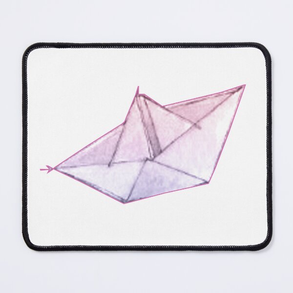 Item preview, just a little boat - pink on light blue bg - watercolor by Tizi Graphics designed and sold by TiziGraphics.