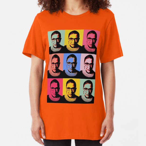 RBG - Pink Wave - Dissent is Patriotic Slim Fit T-Shirt