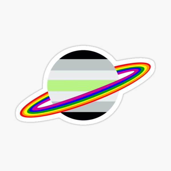 Agender Lesbian Pride Planet Sticker By Apollojj Redbubble