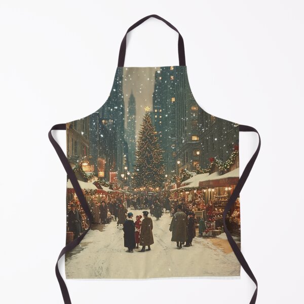Item preview, Festive Christmas Market Painting Cozy Stalls Decorated City designed and sold by The Art of Kkatarynka.