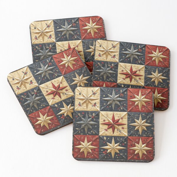 Item preview, A beautiful quilt with a patchwork design of stars.  designed and sold by HEMRO.