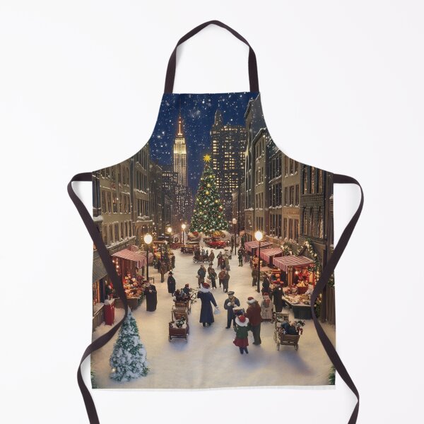 Item preview, Festive Christmas Market Painting Cozy Stalls Decorated City designed and sold by The Art of Kkatarynka.