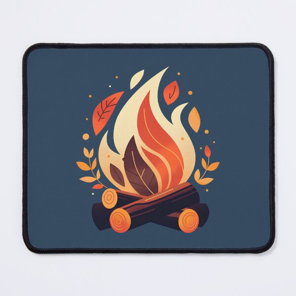 Item preview, Minimalist Campfire Illustration designed and sold by Windy-market.