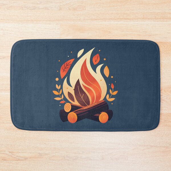 Item preview, Minimalist Campfire Illustration designed and sold by Windy-market.